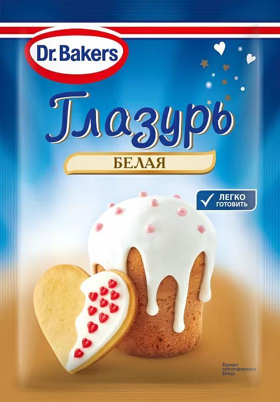 Глазурь Dr.Bakers белая 90 гр., саше