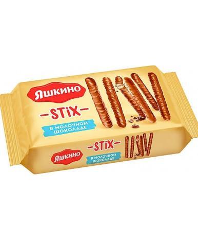 Печенье Яшкино stix в шоколадной глазури, 130 гр., флоу-пак