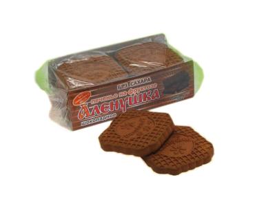 Печенье Аленушка на фруктозе шоколадное 185 гр., флоу-пак