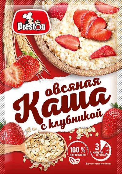 Каша овсяная Preston с клубникой, 37 гр., саше