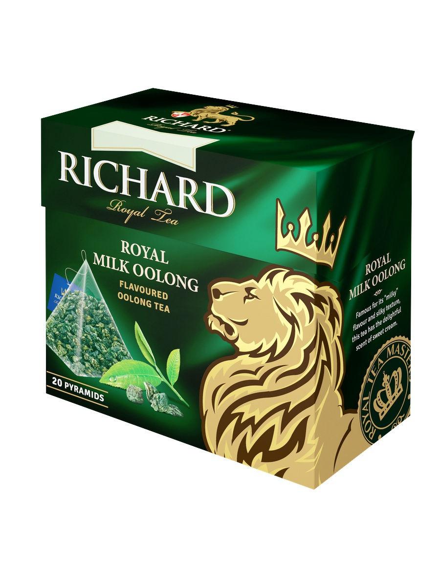 Чай Richard Royal Milk Oolong Молочный Улун в пирамидках, 20 пак, 34 гр., картон