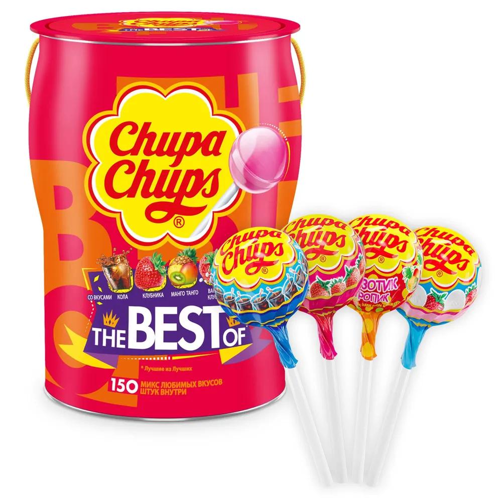 Карамель на палочке Chupa Chups the best of 12 гр., ПЭТ