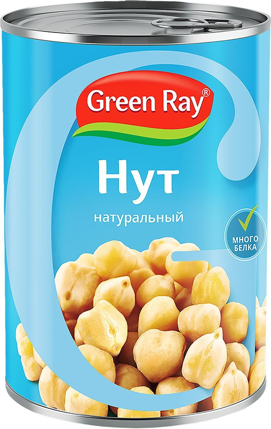 Нут Green Ray натуральный 425 гр.,ж/б