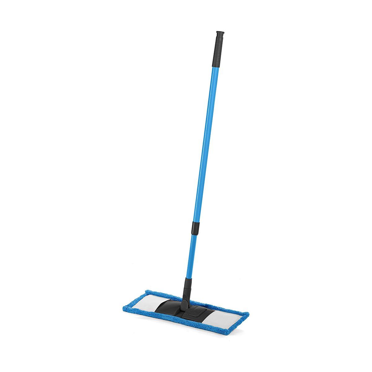Швабра для пола Plastic Republic 430мм h-1250мм с насадкой и телескопической ручкой голубая пластик