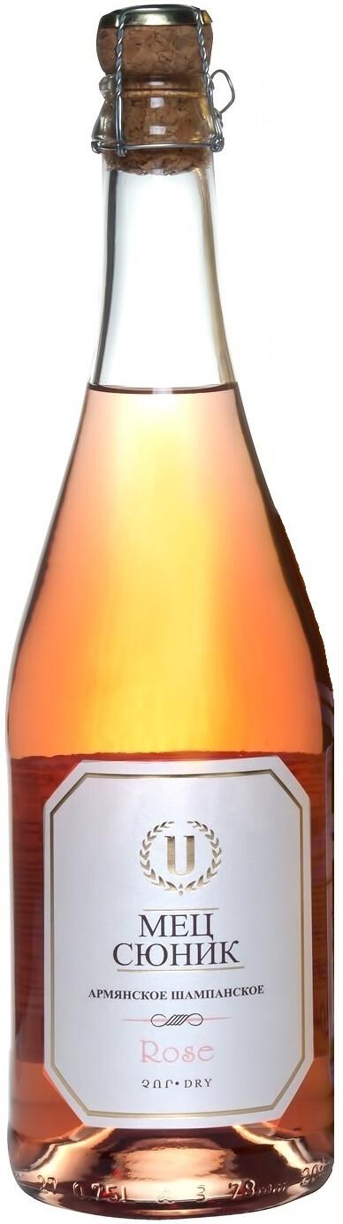 Вино Мец Сюник, 11,5% розовое сухое игристое, Армения, 750 мл., стекло