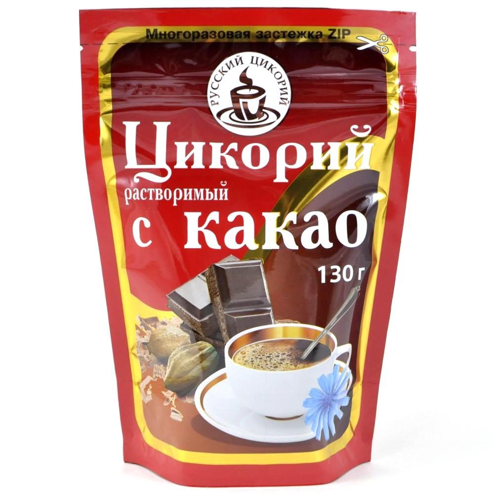Цикорий Русский цикорий растворимый с какао 130 гр., дой-пак