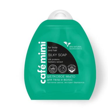 Мыло для волос и тела Шелковое Cafe Mimi, 250 мл., Пластиковая бутылка