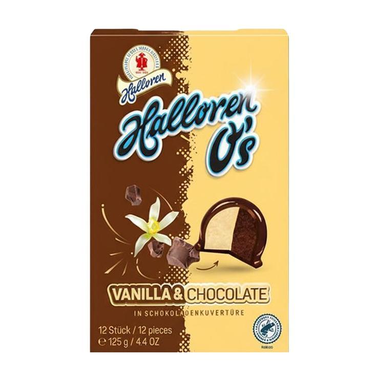 Конфеты Halloren halloren O’s с ванилью и шоколадом 125 гр., картон