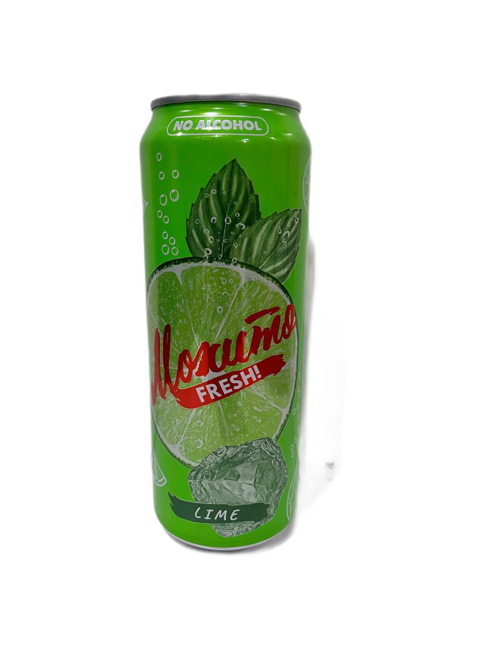 Напиток газированный Мохито fresh лимон лайм освежающий 500 мл., ж/б