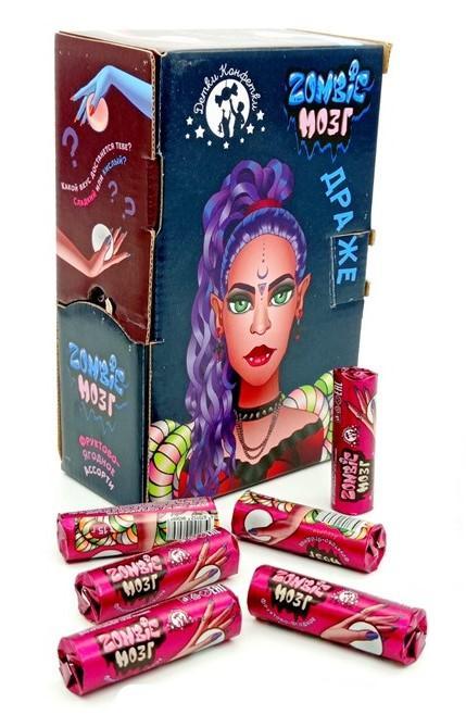 Драже Кидсленд Zombie мозг вампирши ассорти кислое и сладкое 15 гр., обертка