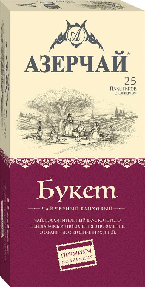Чай Азерчай Букет байховый черный 25 пакетиков 45 гр., картон