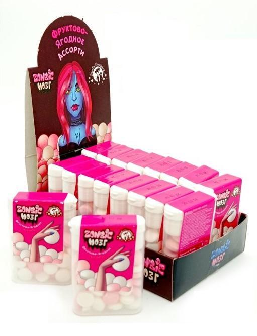 Драже Кидсленд Zombie мозг вампирши ассорти 14 гр., пластик