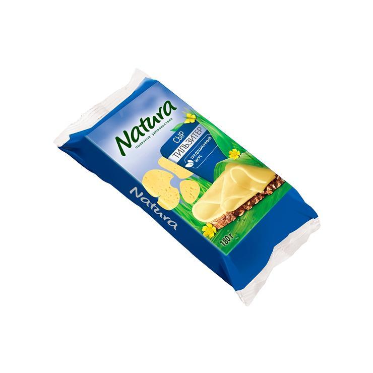Сыр Natura Тильзитер 45% 180 гр., флоу-пак