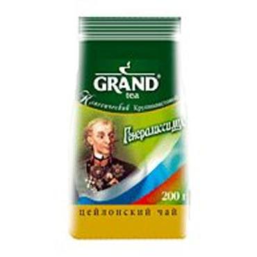 Чай Grand Генералиссимус мелколистовой черный, 200 гр., флоу-пак