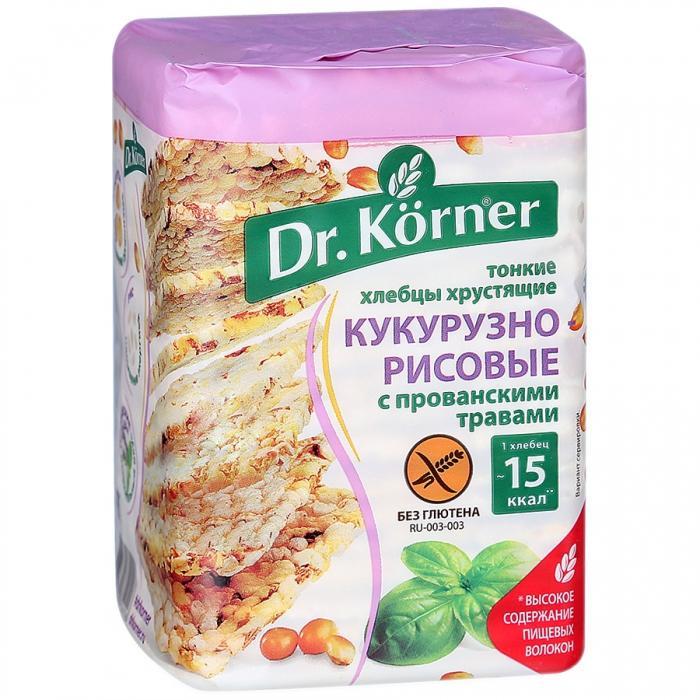 Хлебцы Dr. Korner Кукурузно-рисовые с прованскими травами 100 гр., обертка
