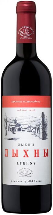 Вино Лыхны столовое красное полусладкое, 750 мл., стекло
