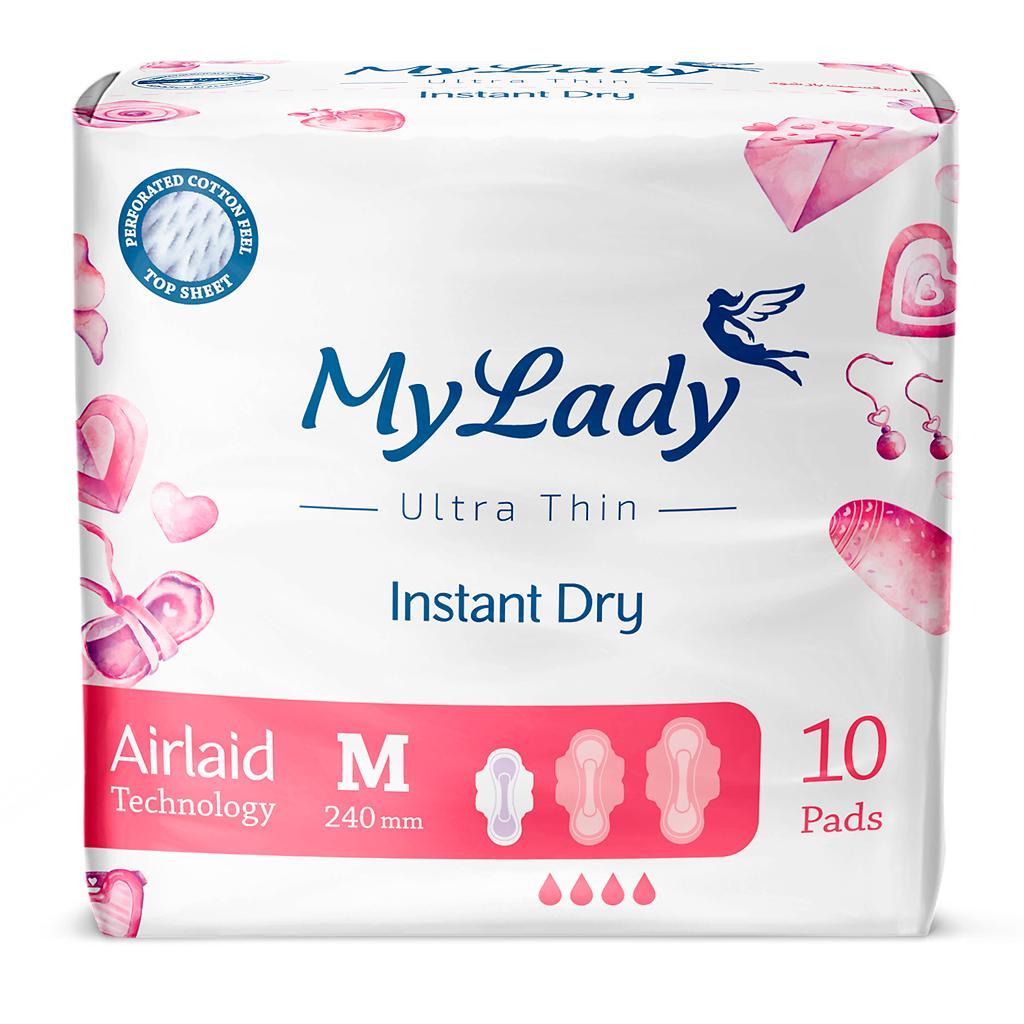 Прокладки гигиенические My Lady Instant Dry Medium 10 шт., флоу-пак