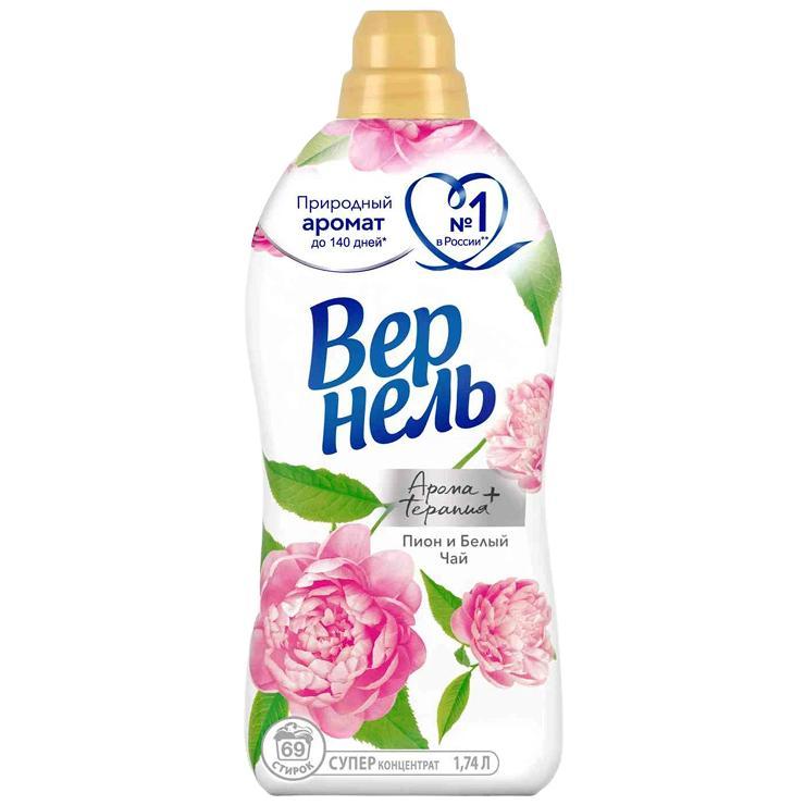 Кондиционер для белья Вернель ароматерапия пион и белый чай 2610 мл., ПЭТ