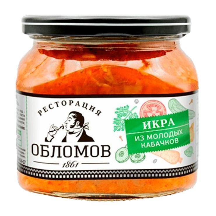 Икра Ресторация Обломов из молодых кабачков 320 гр., стекло