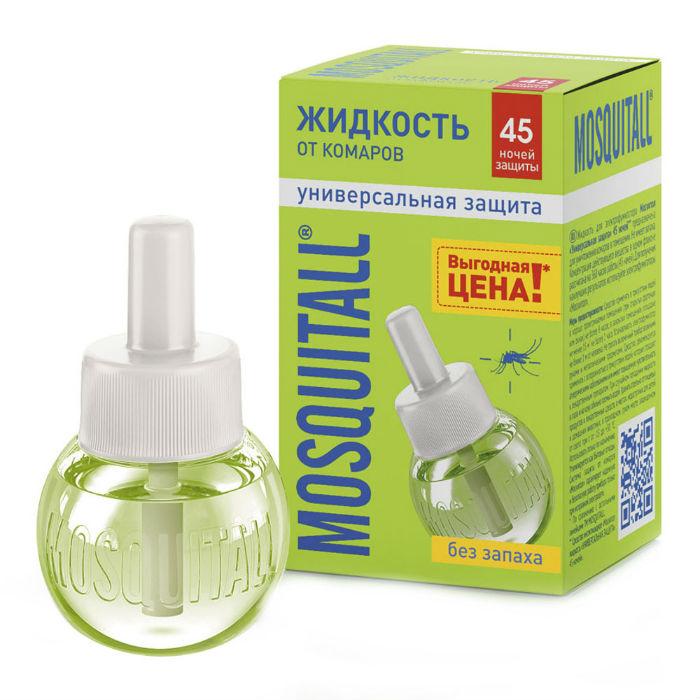 Жидкость от комаров Mosquitall Универсальная защита 45 ночей 30 мл., картон
