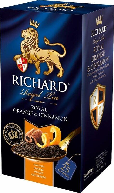 Чай Richard Royal Orange & Cinnamon 25 пакетиков 50 гр., картон