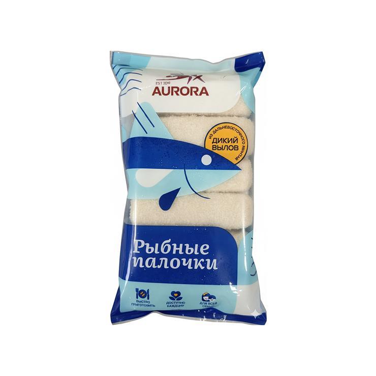 Филе минтая Aurora палочки в панировке 300 гр., флоу-пак