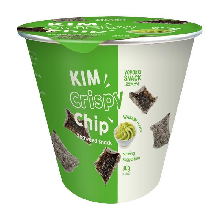 Чипсы из морской капусты Yopokki Seaweed Wasabi 30 гр., картон