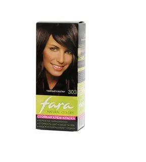 Краска для волос Темный каштан тон 303 Fara Natural Colors 150 гр., картон