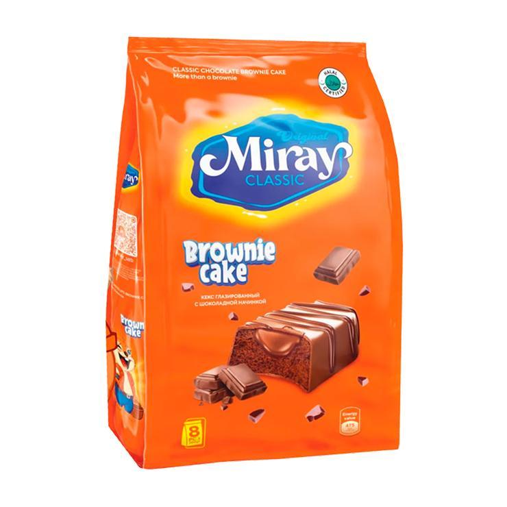 Кекс Miray Brownie cake шоколадный глазированный 25 гр., флоу-пак