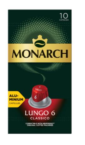 Кофе MONARCH MLungo 6 Classico 10 капсул по 52 гр., картон