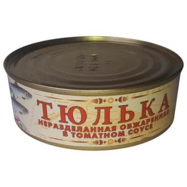Тюлька Темрюк обжаренная в томатном соусе, 240 гр., ж/б