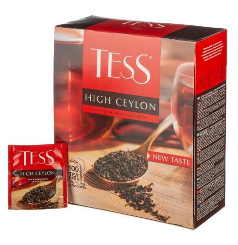 Чай Tess High Ceylon черный 100пак*2,25 гр., картон