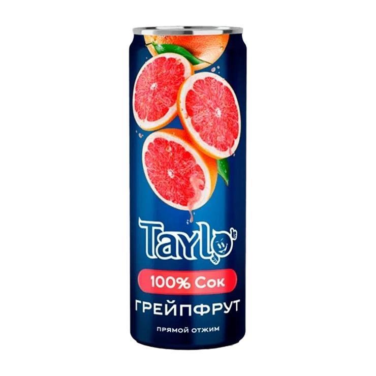 Сок Taylo грейпфрут прямого отжима 100% 250 мл., ж/б