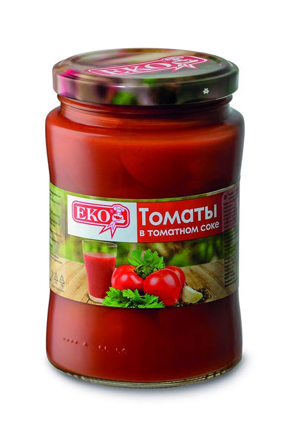 Томаты Eko в томатном соке 720 мл., стекло
