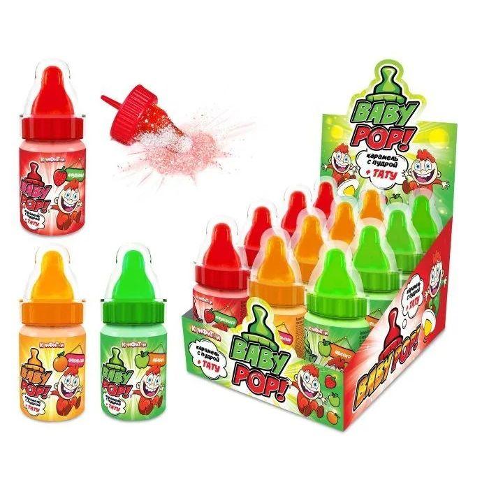 Карамель с пудрой и тату Конфитой Бэйби Поп 6 гр., саше