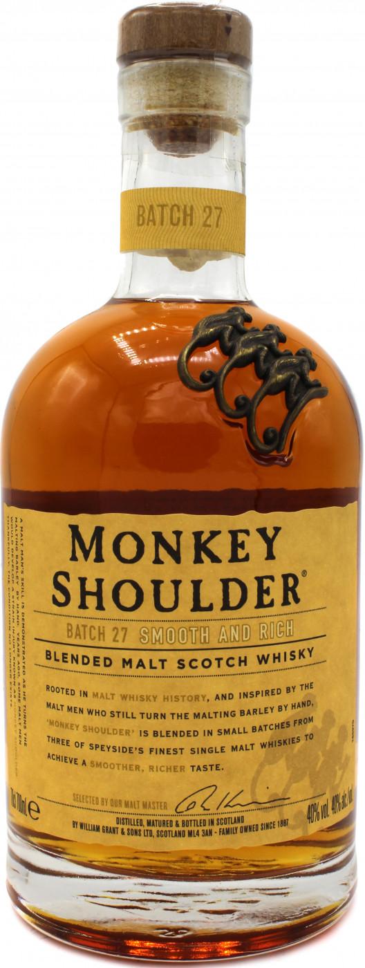 Виски Monkey Shoulder шотландский солодовый купажированный 40% 700 мл., стекло