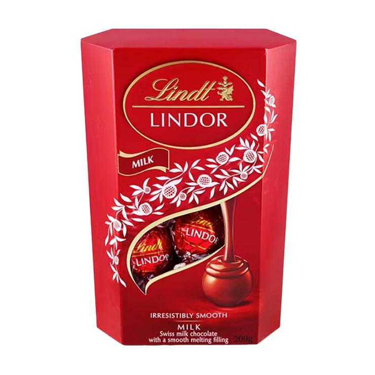 Конфеты шоколадные Lindt Lindor молочная начинка 200 гр., картон
