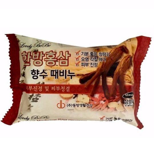 Мыло Juno Red Ginseng пилинг косметическое с экстрактом красного женьшеня 150 гр., флоу-пак