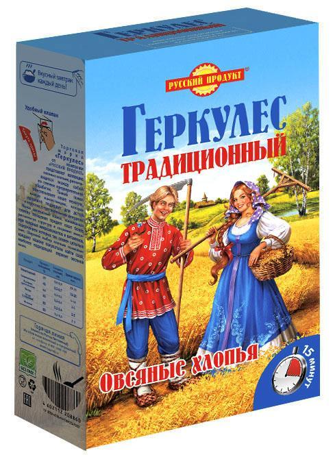 Хлопья овсяные Русский Продукт Геркулес традиционные 420 гр., картон