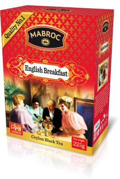 Чай листовой черный Mabroc Английское чаепитие Английский завтрак, 225 гр., картонная коробка