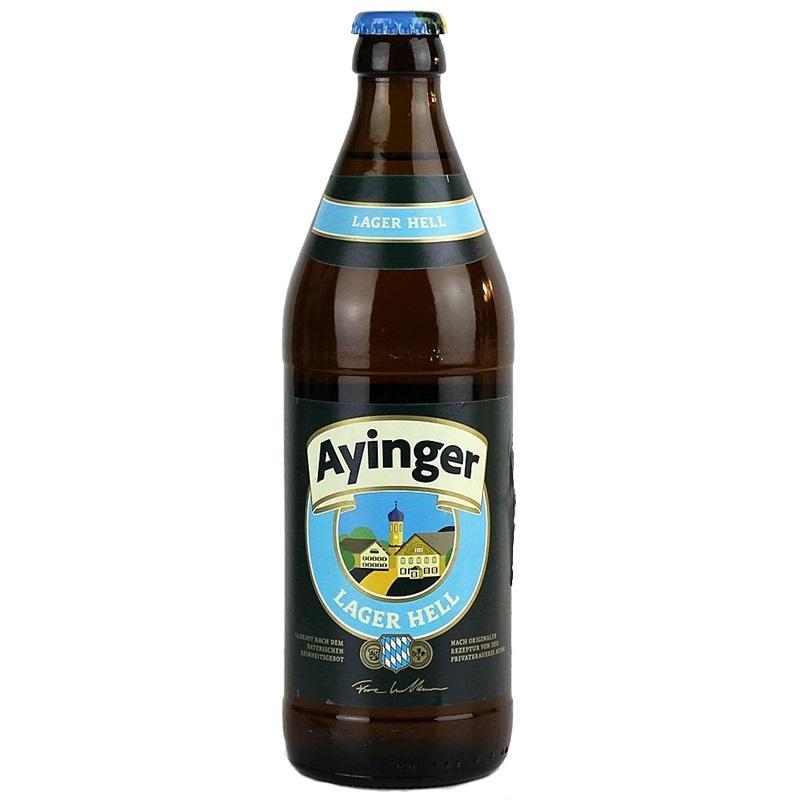 Пиво светлое, Lager Hell, Ayinger 4,9%, 500 мл., стекло