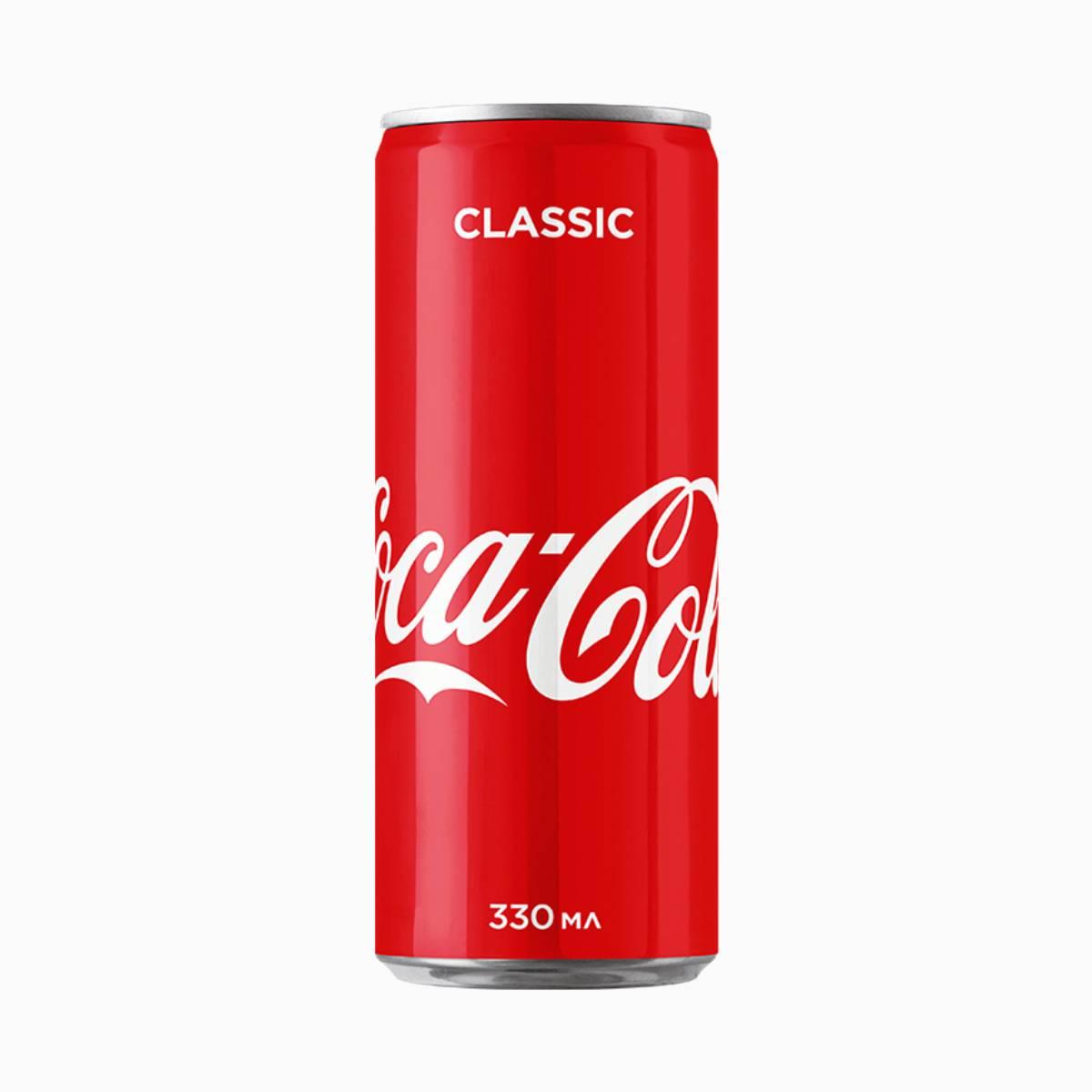 Напиток газированный Coca-Cola Zero безалкогольный 330 мл., ж/б
