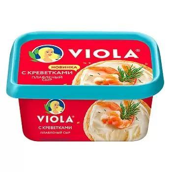 Сыр плавленый Viola с креветками, 400 гр., ПЭТ