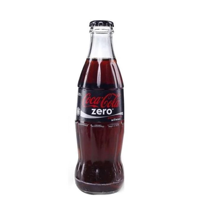 Напиток Coca-Cola zero газированный, 250 мл., стекло