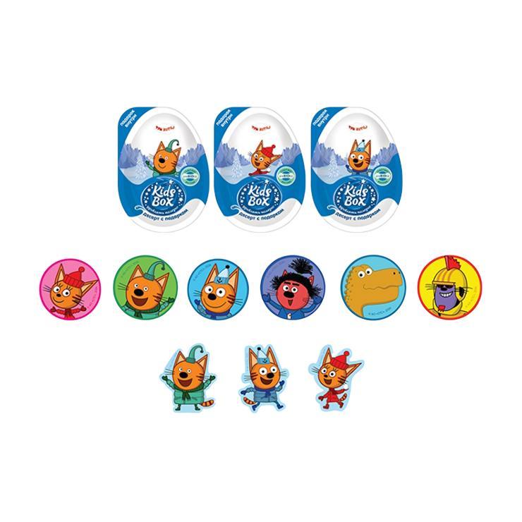 Десерт Kids Box Три кота Зимние каникулы с подарком 20 гр., ПЭТ