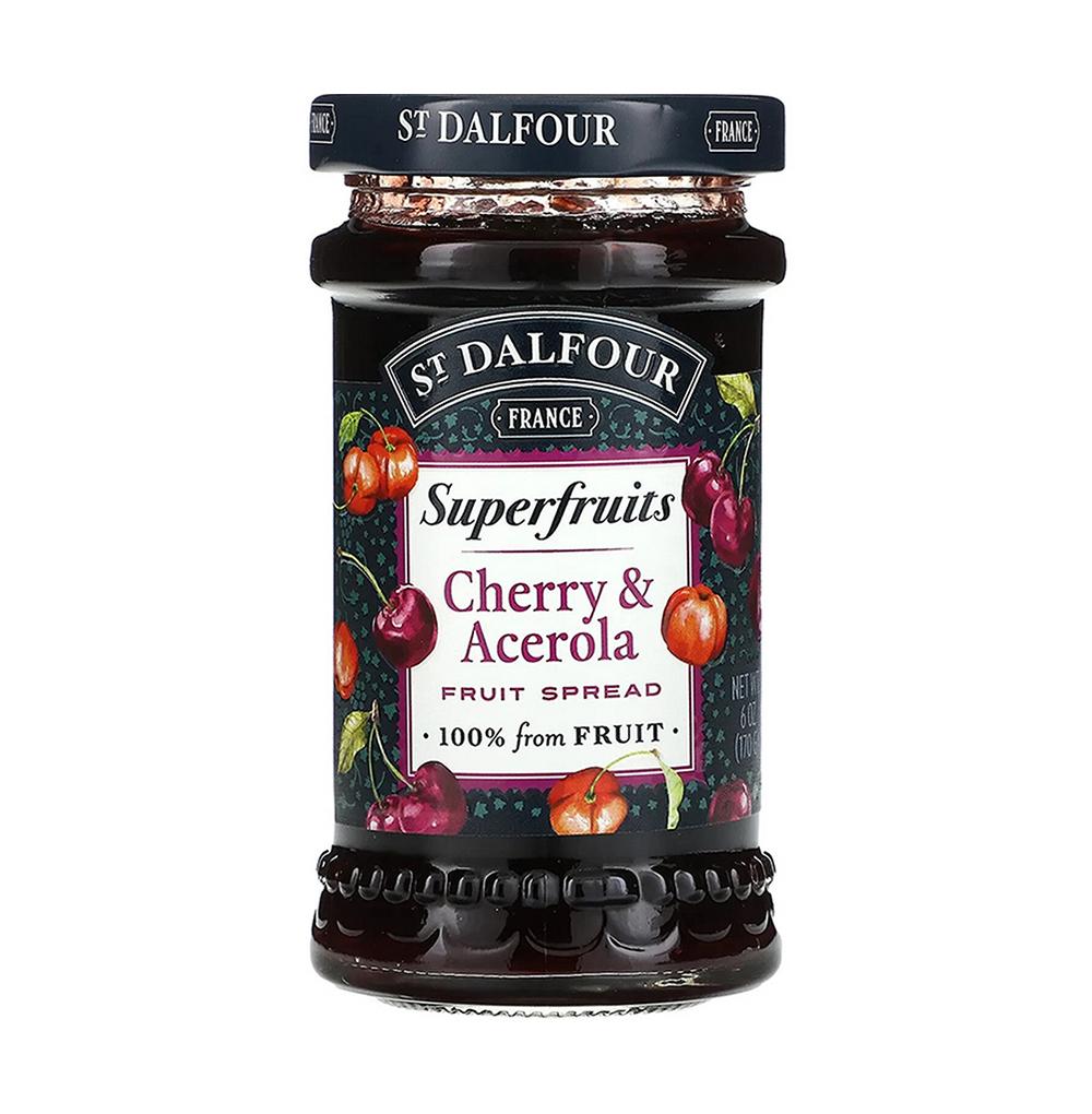 Джем St.Dalfour вишневый с ацеролой superfruits 170 гр., стекло