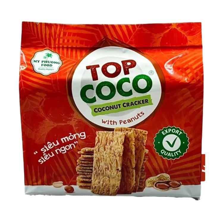 Крекеры TOP COCO кокосовые с арахисом 150 гр., дой-пак