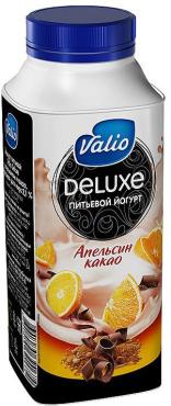 Йогурт питьевой 2,1% Valio Deluxe Апельсин Какао, 330 гр., тетра-пак