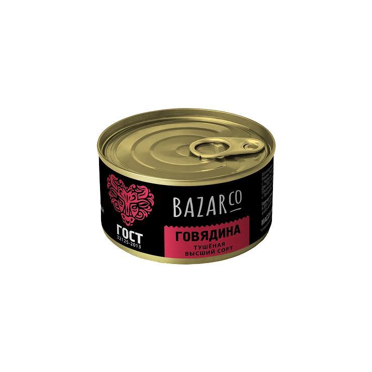 Консерва мясная Bazarco говядина тушеная 325 гр., ж/б