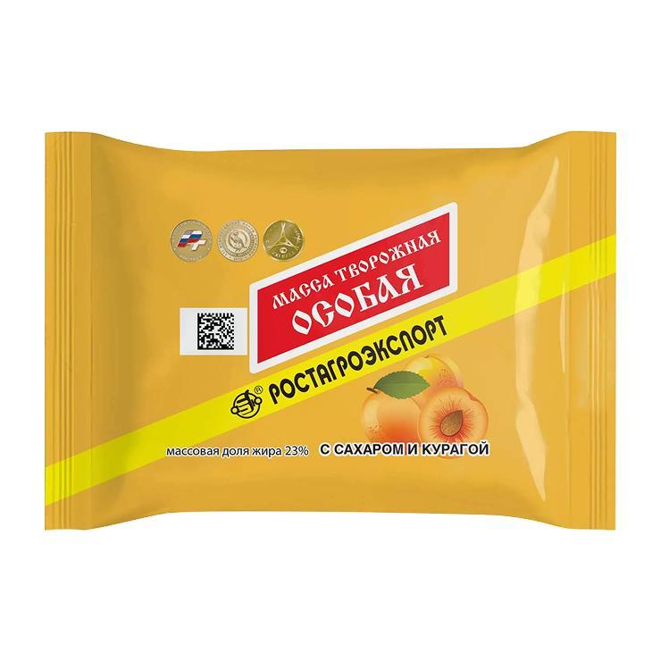 Масса творожная А.Ростагрокомплекс особая курага 23% 100 гр., флоу-пак